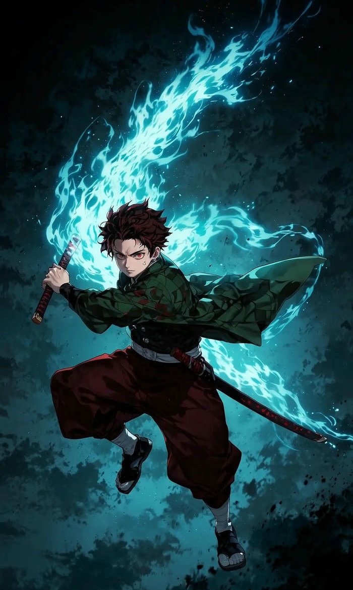 hinh ảnh Tanjiro Kamado ngầu