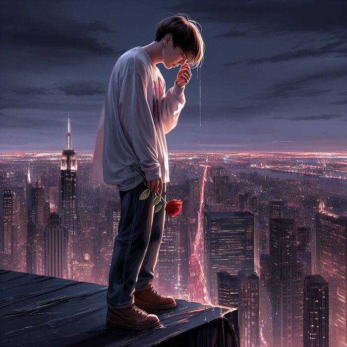 hình ảnh anime buồn bị phản bội