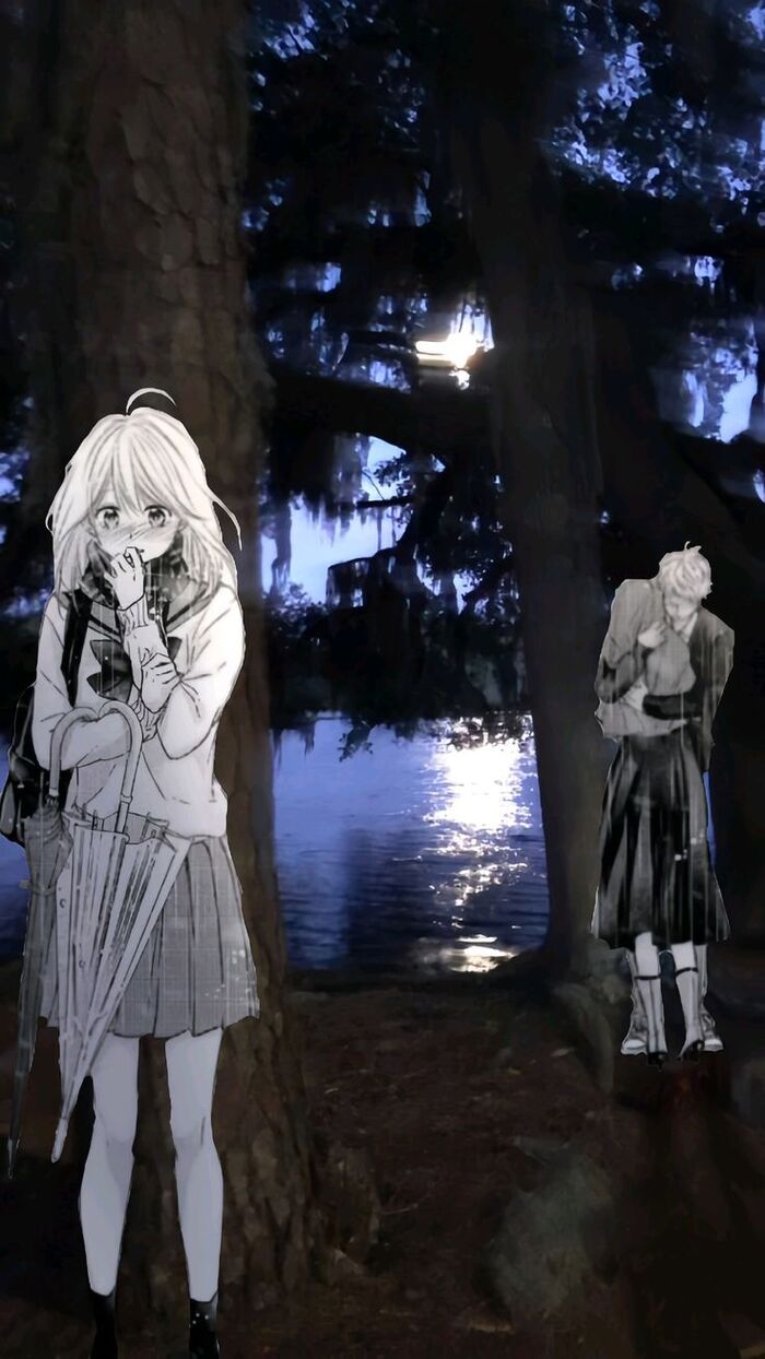 hình ảnh anime buồn về mối tình đầu