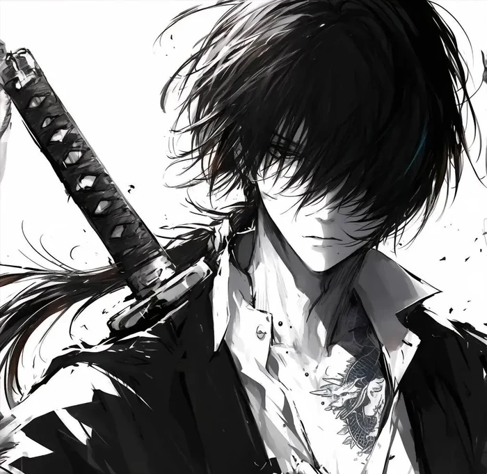 ảnh anime cầm kiếm katana