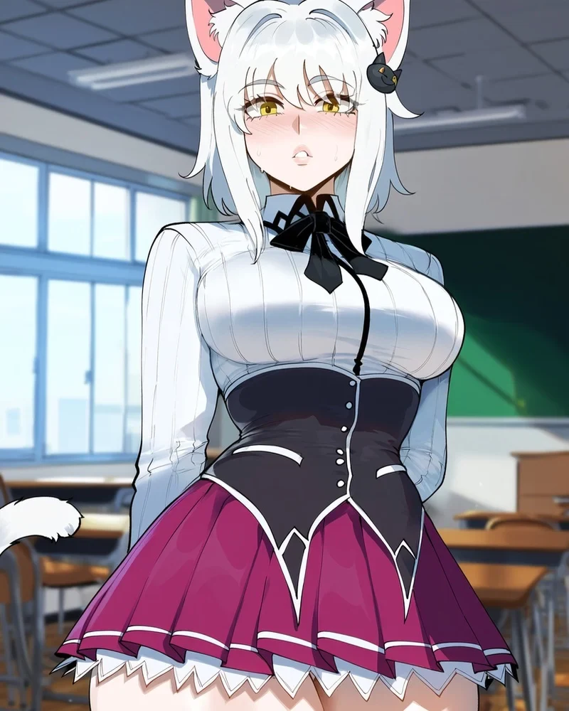 ảnh anime girl tóc trắng 20