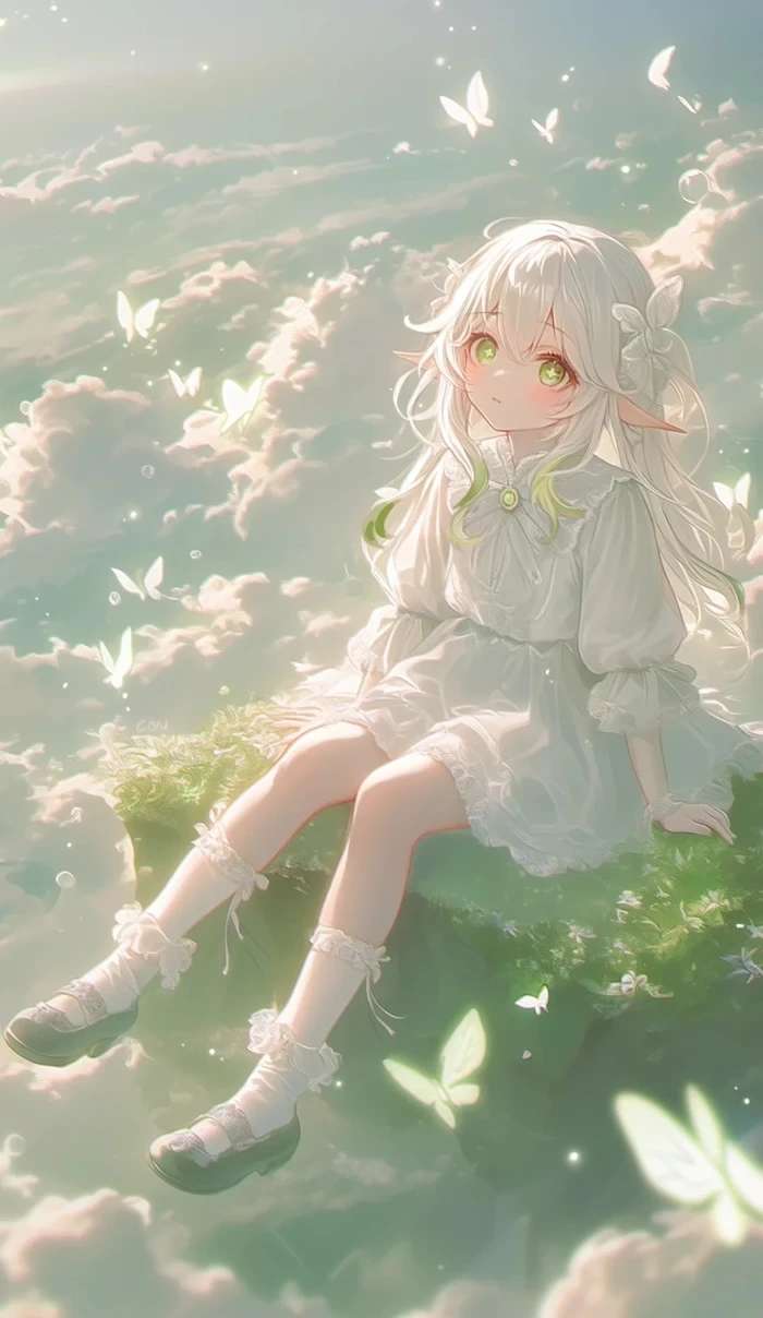 ảnh anime màu xanh lá cây 14