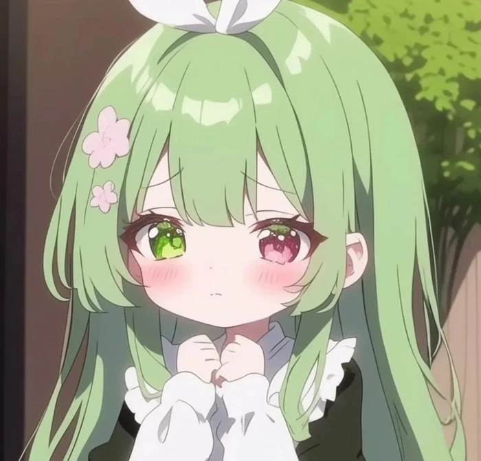 ảnh anime màu xanh lá cây 15