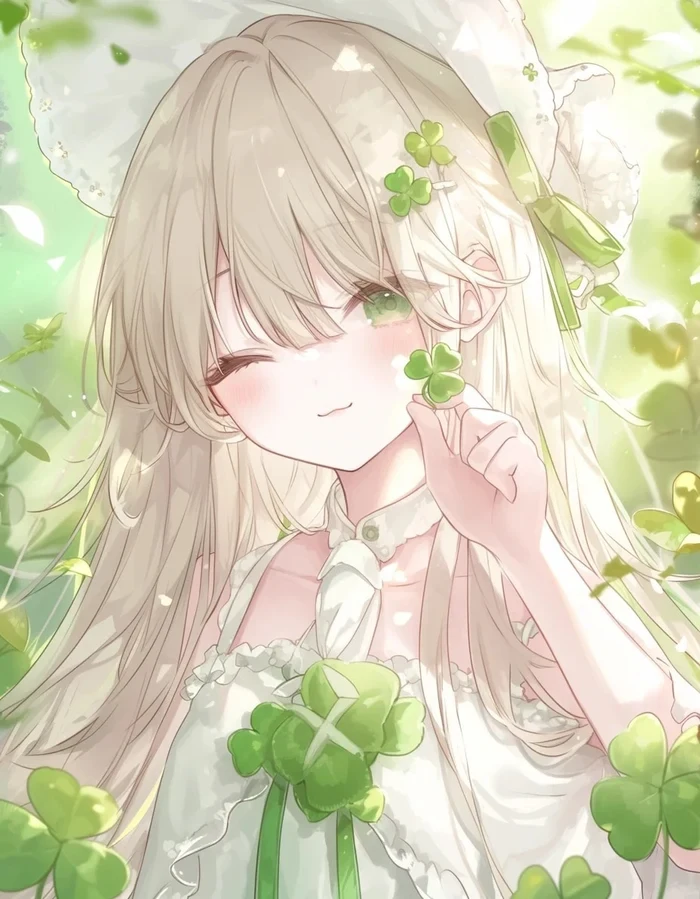 ảnh anime màu xanh lá cây 7