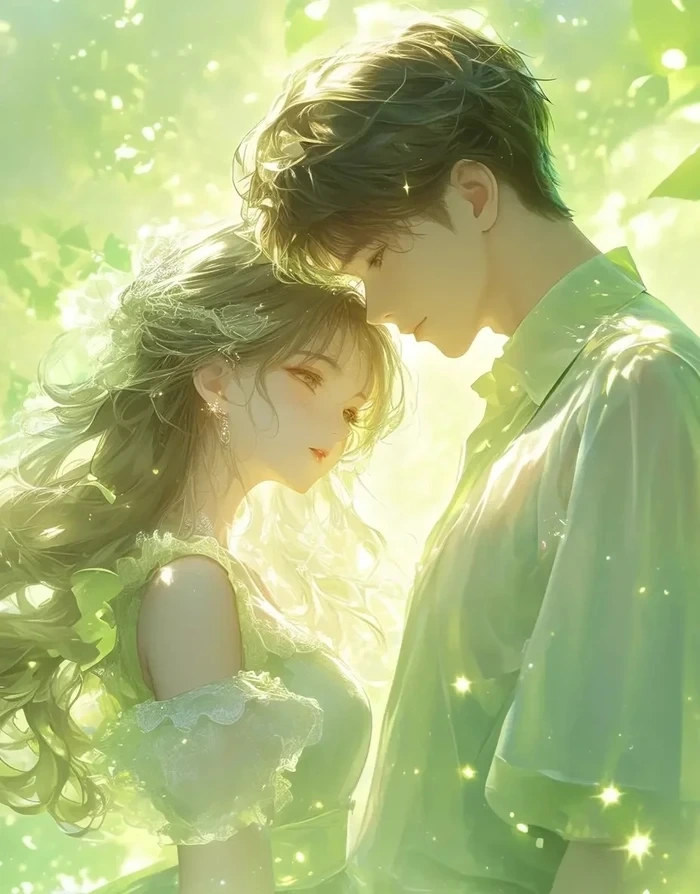 ảnh anime màu xanh lá cây 8