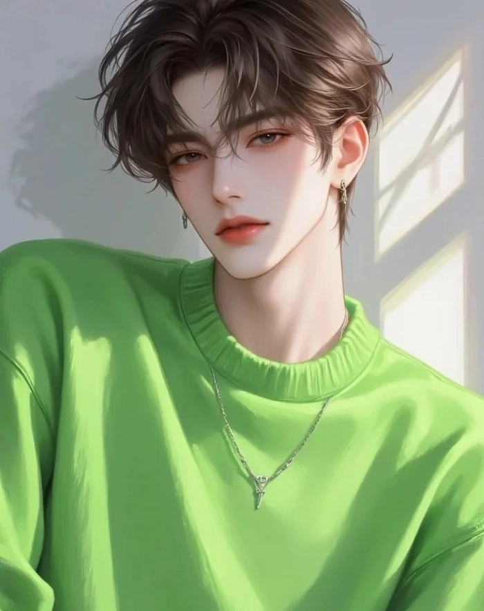 ảnh anime màu xanh lá cây 9