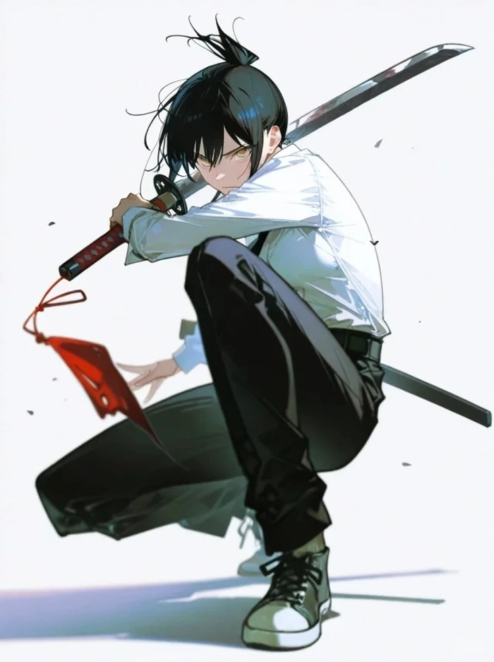 ảnh anime nam cầm kiếm katana 8