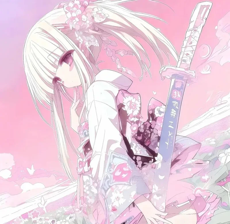 ảnh anime nữ cầm kiếm 17