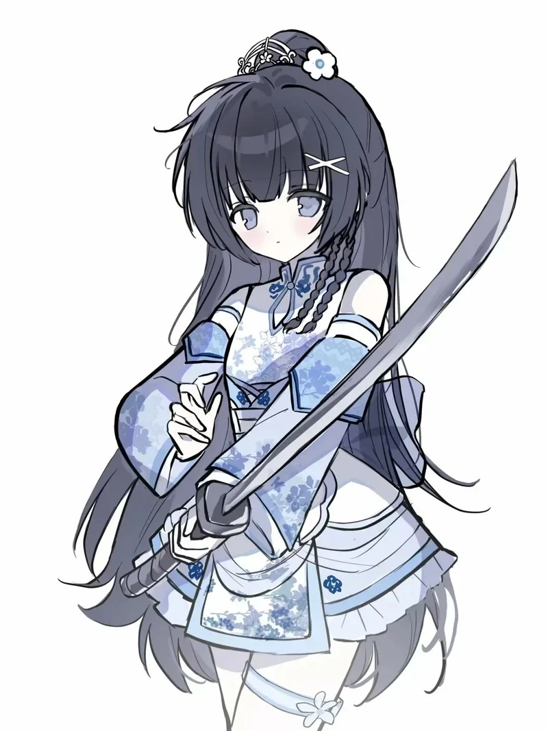 ảnh anime nữ cầm kiếm 18