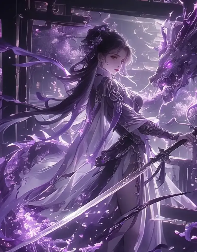 ảnh anime nữ cầm kiếm 21
