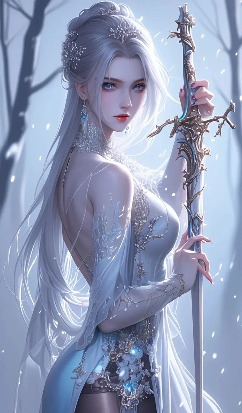 ảnh anime nữ cầm kiếm