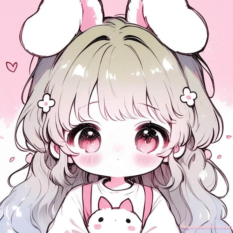 ảnh anime thỏ chibi xinh
