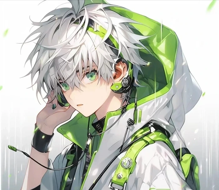 ảnh anime xanh lá cây nam