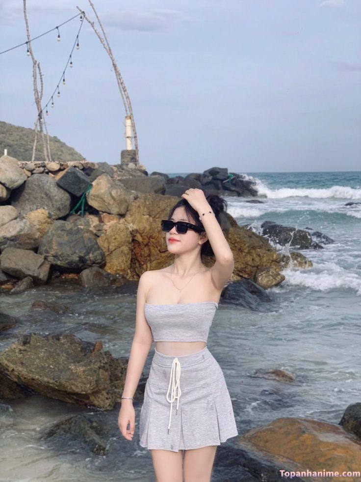 ảnh gái đi biển trẻ