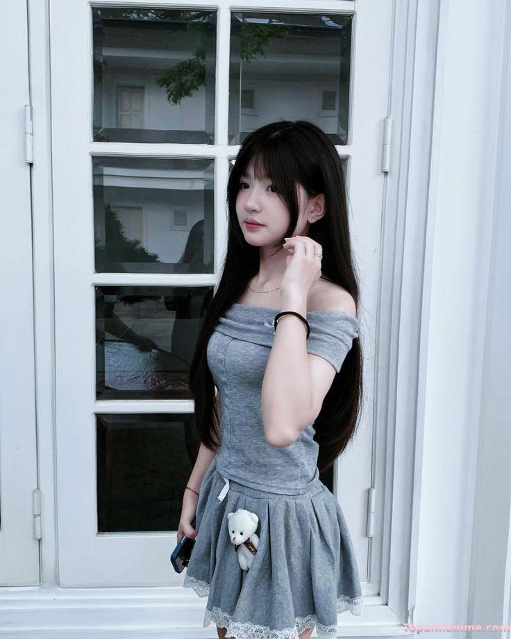 ảnh gái mặt mộc tươi tắn