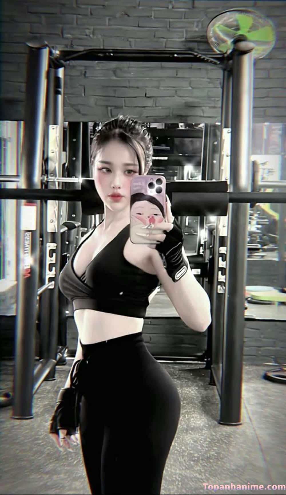 ảnh gái tập gym năng