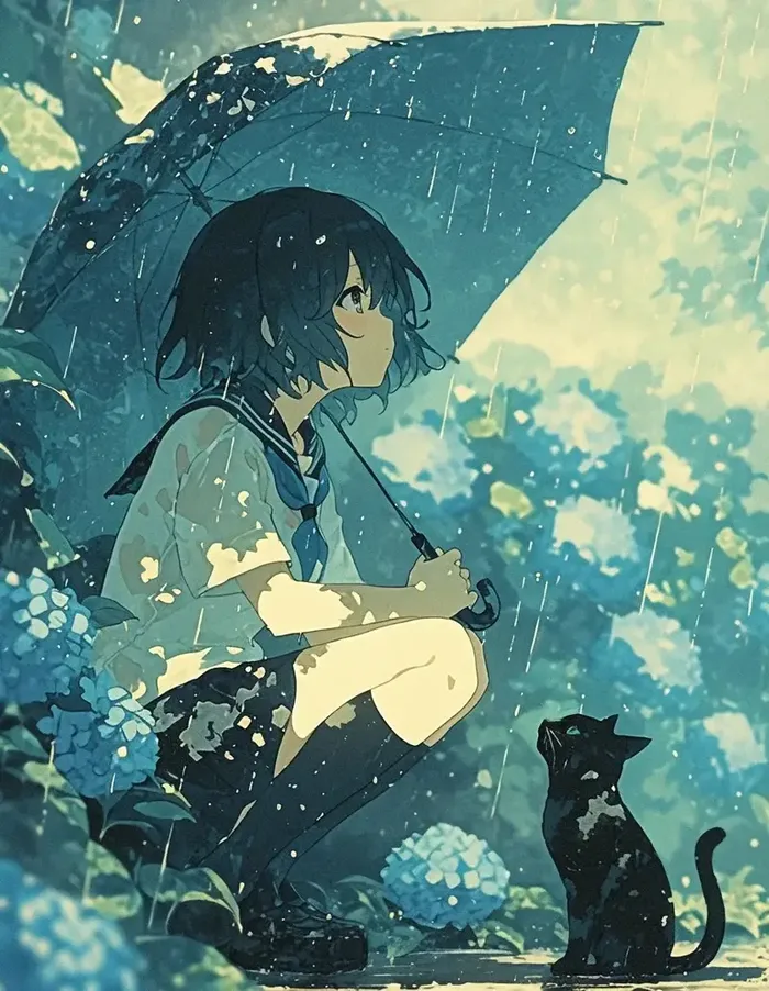 ảnh mưa buồn anime 11