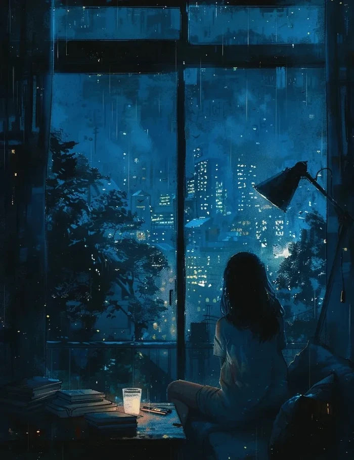 ảnh mưa buồn anime 14