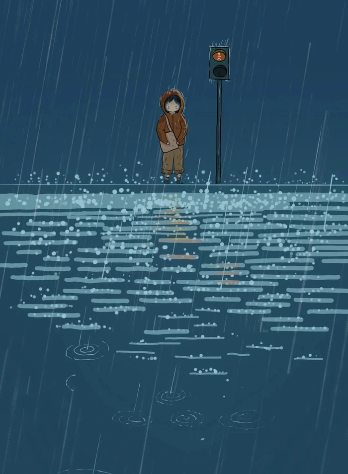 ảnh mưa buồn anime 15