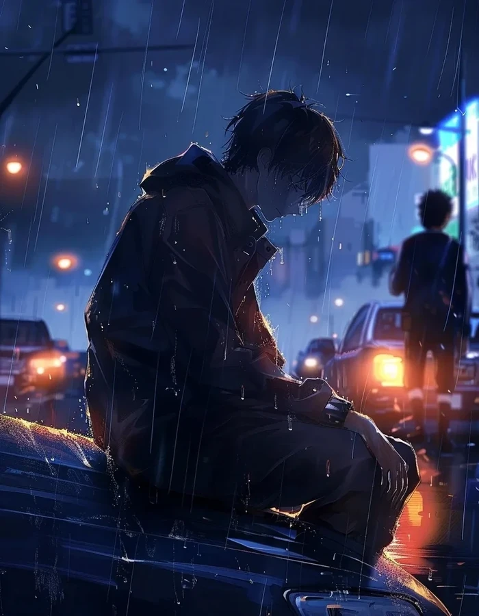 ảnh mưa buồn anime 16