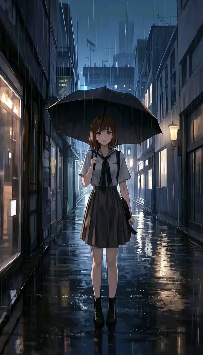 ảnh mưa buồn anime 2