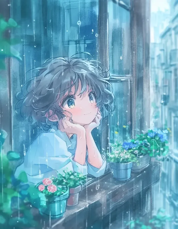 ảnh mưa buồn anime 22