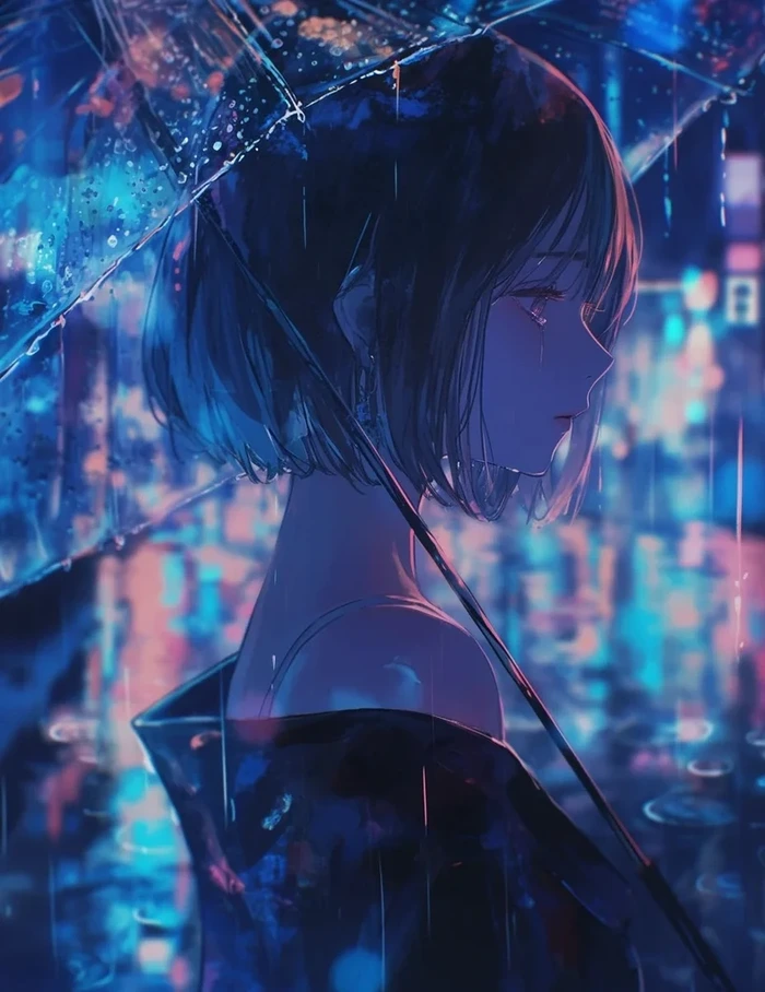 ảnh mưa buồn anime 25