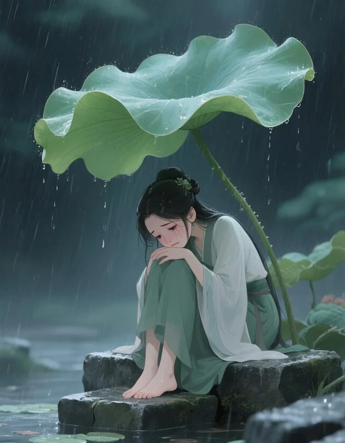 ảnh mưa buồn anime 3