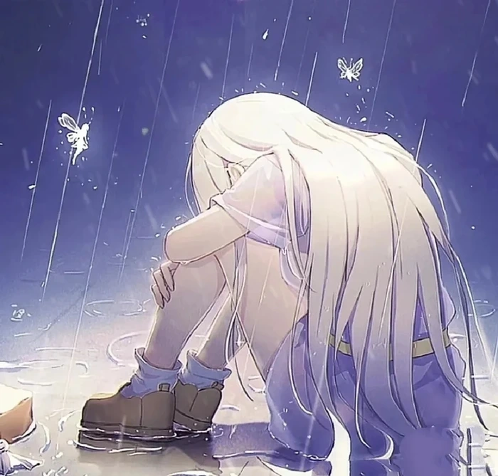 ảnh mưa buồn anime 8