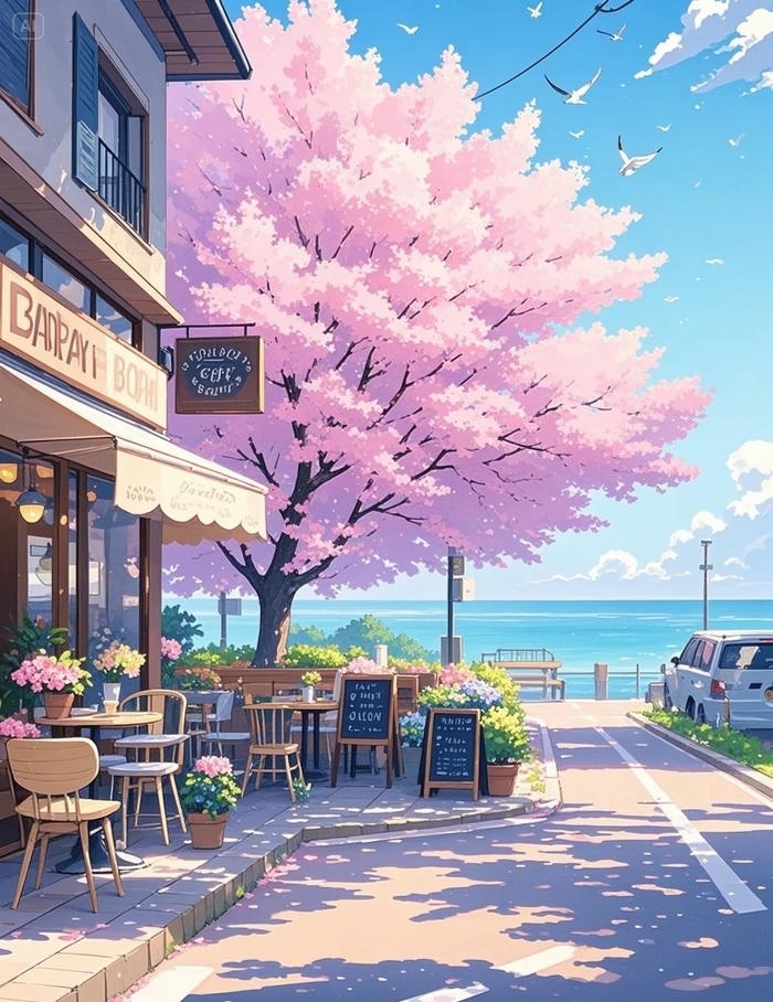 ảnh nền điện thoại phong cảnh anime