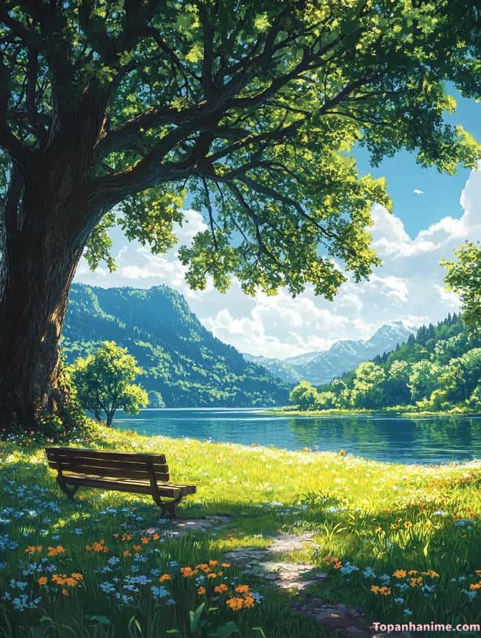 ảnh phong cảnh anime yên bình