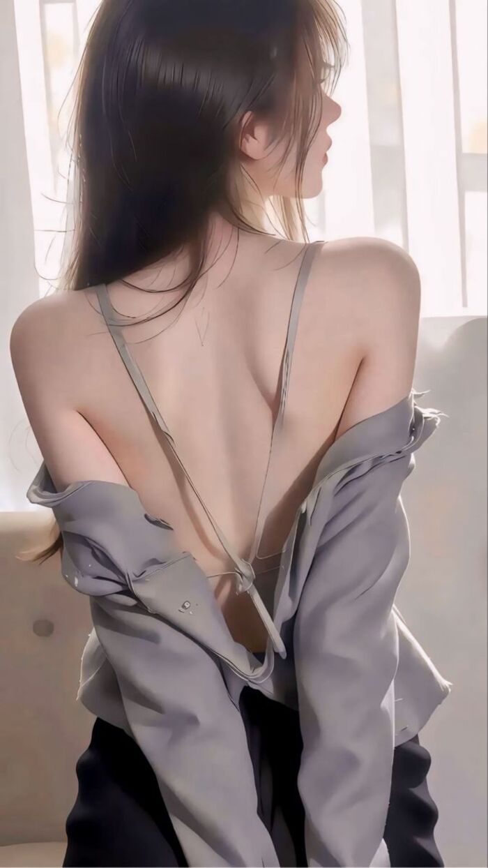 ảnh sau lưng cô gái đẹp
