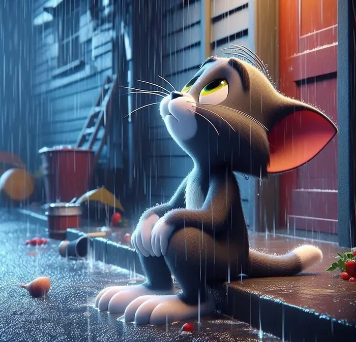 anime nữ khóc dưới mưa