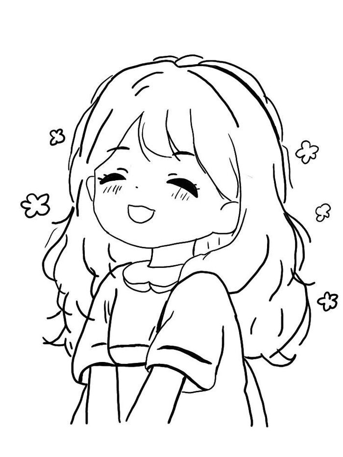 hình ảnh chibi không màu đáng yêu nhất