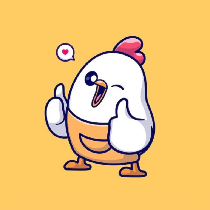 hình ảnh con gà chibi chất 5d