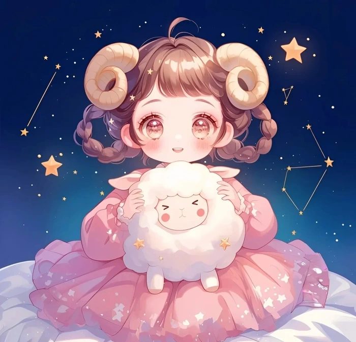 hình ảnh cung bạch dương nữ chibi