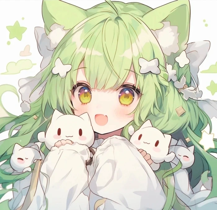 hình anime màu xanh lá
