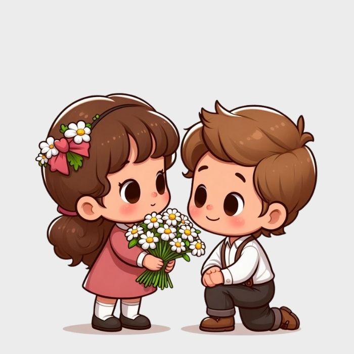 hình cô dâu chú rể chibi cute