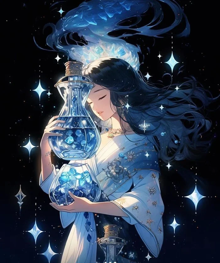 hình nền cung bảo bình nữ anime
