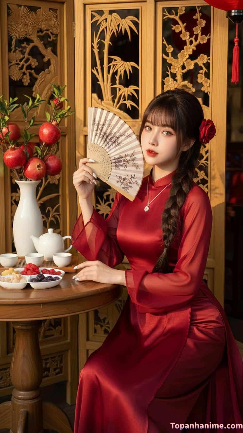 Ảnh gái áo dài dịu dàng