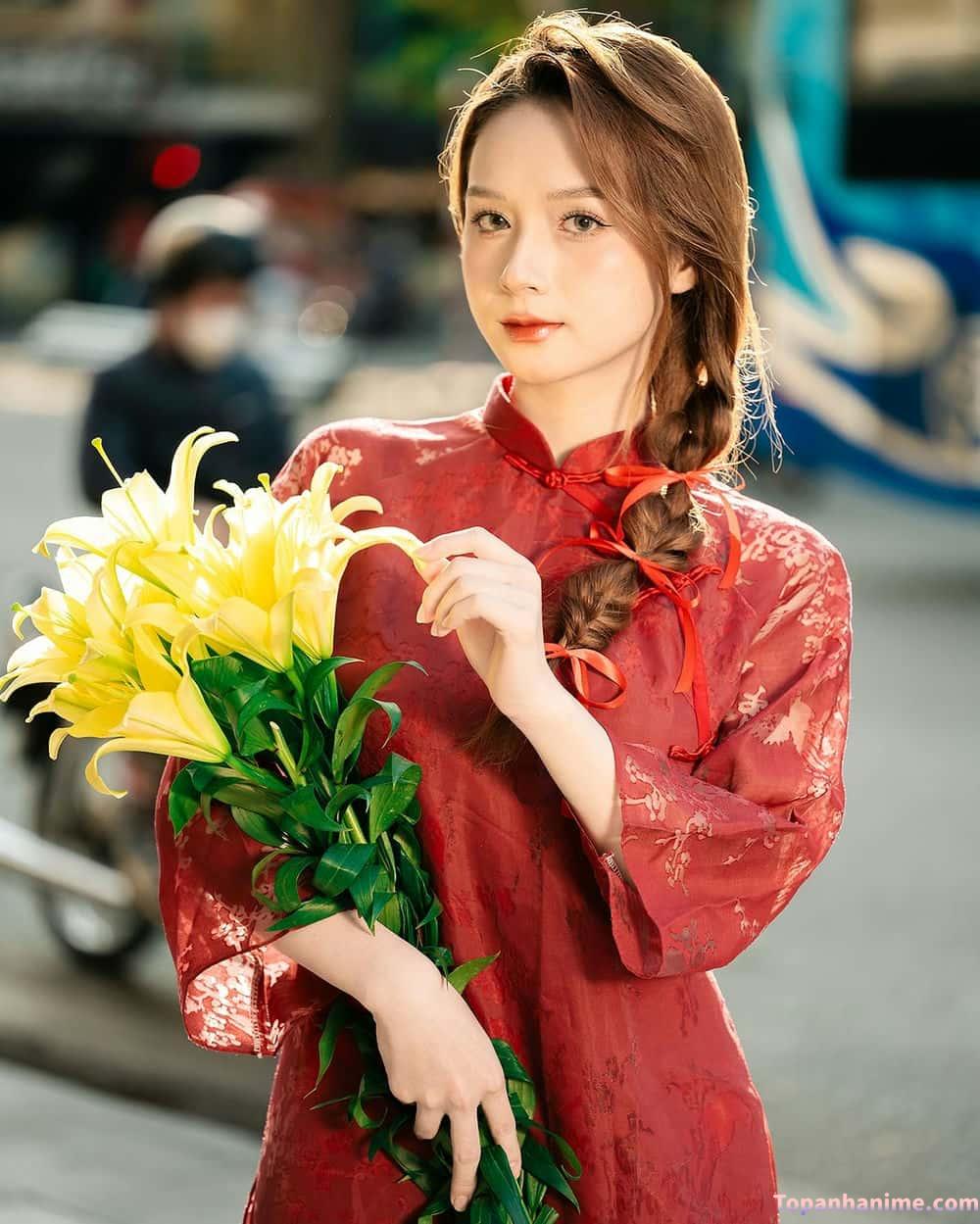 Ảnh gái áo dài nữ tính