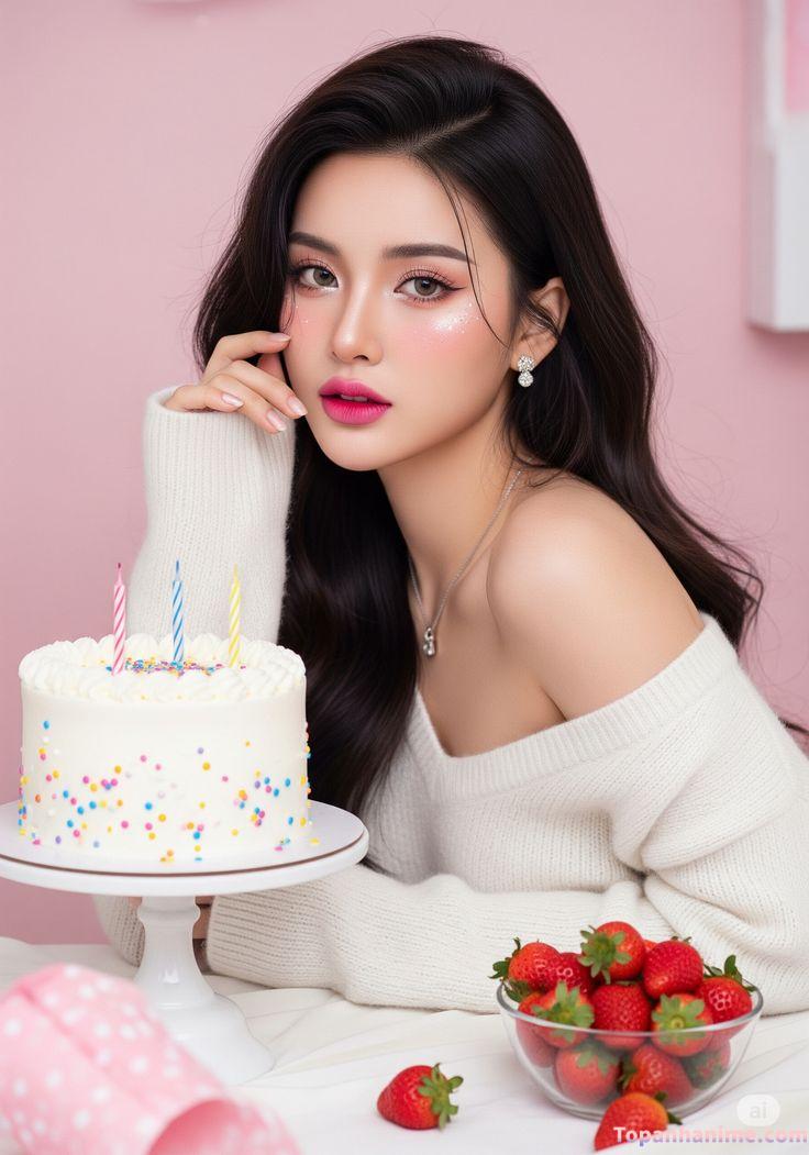 Ảnh gái xinh sinh nhật ngọt