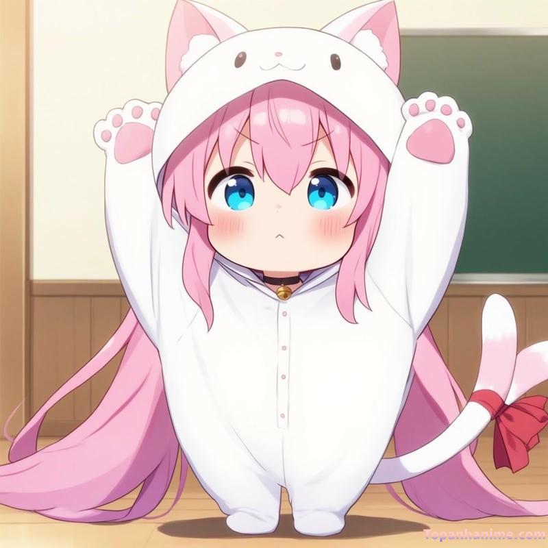 ảnh anime chibi cute mèo