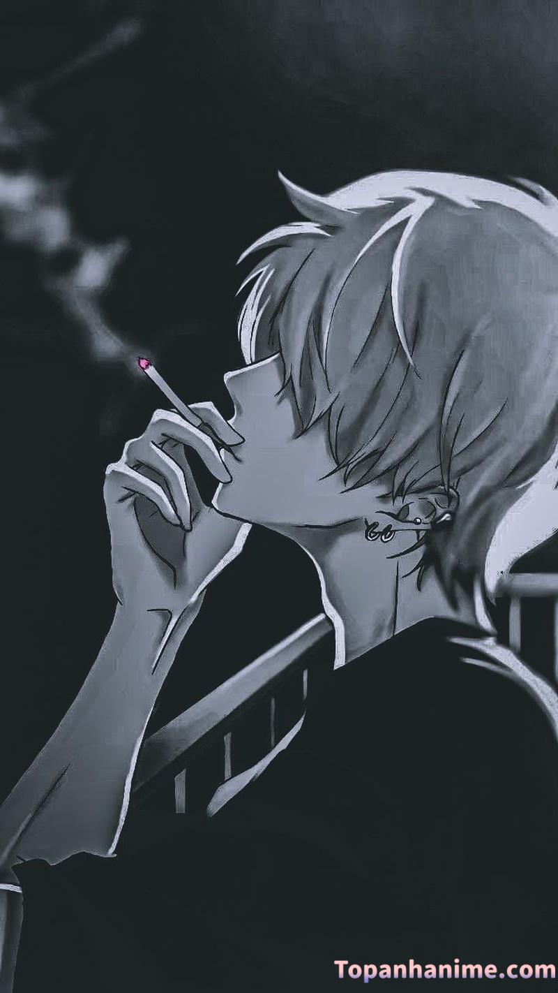 ảnh anime hút thuốc dep