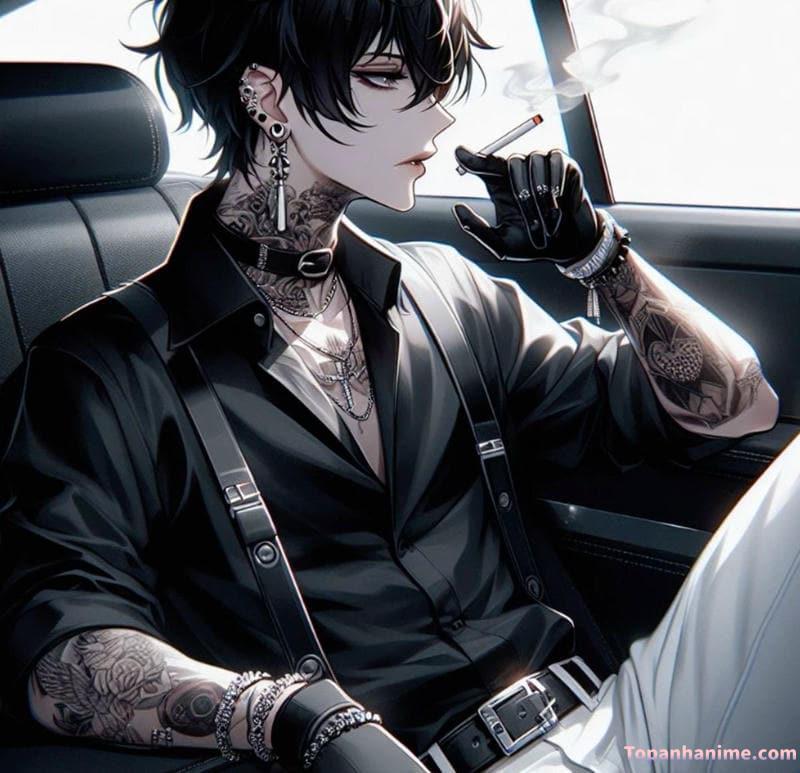 ảnh anime hút thuốc lạnh lùng