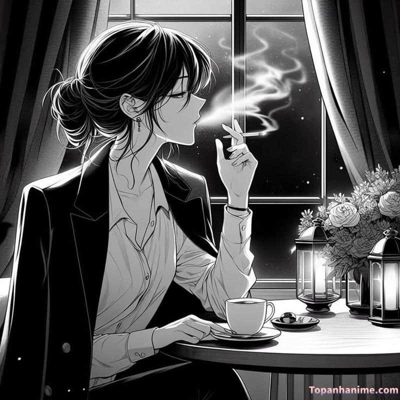 ảnh anime hút thuốc tổng tài