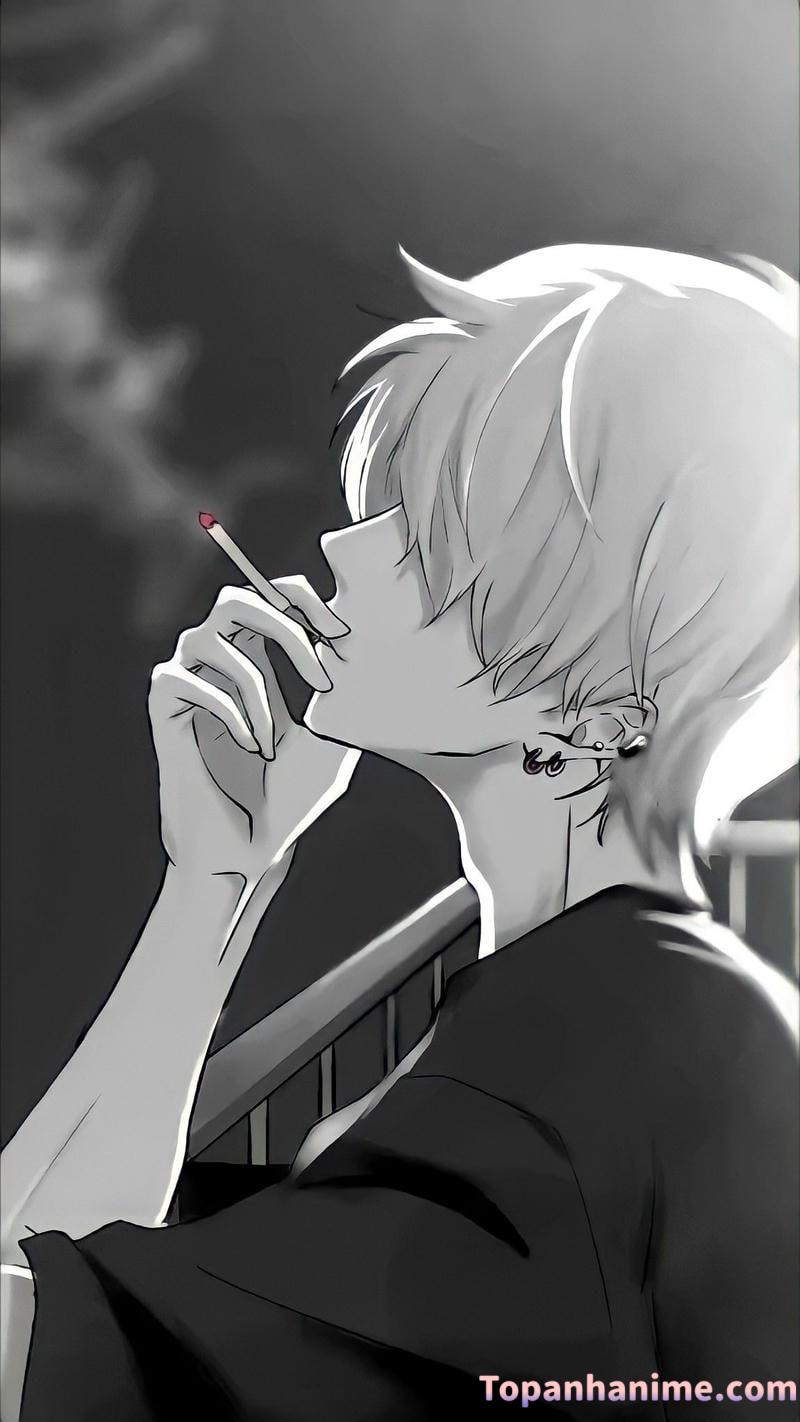 ảnh anime hút thuốc