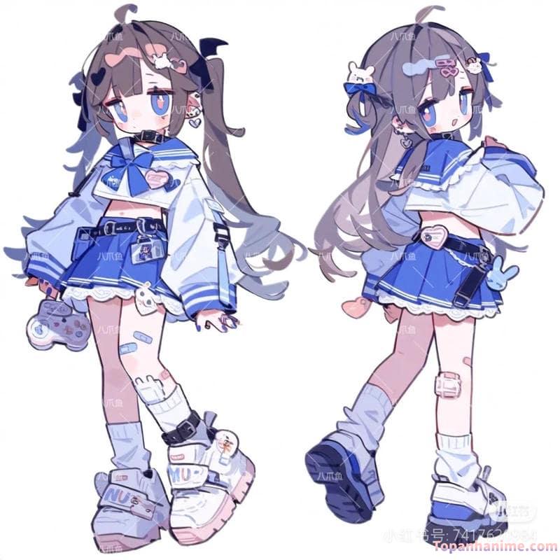 ảnh anime nữ chibi đôi