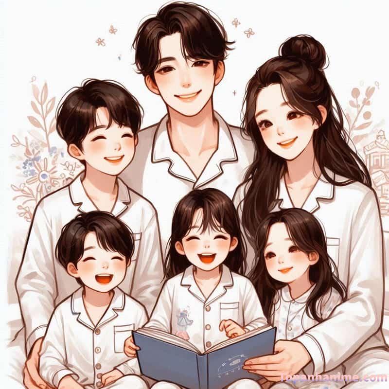 ảnh đại gia đình chibi