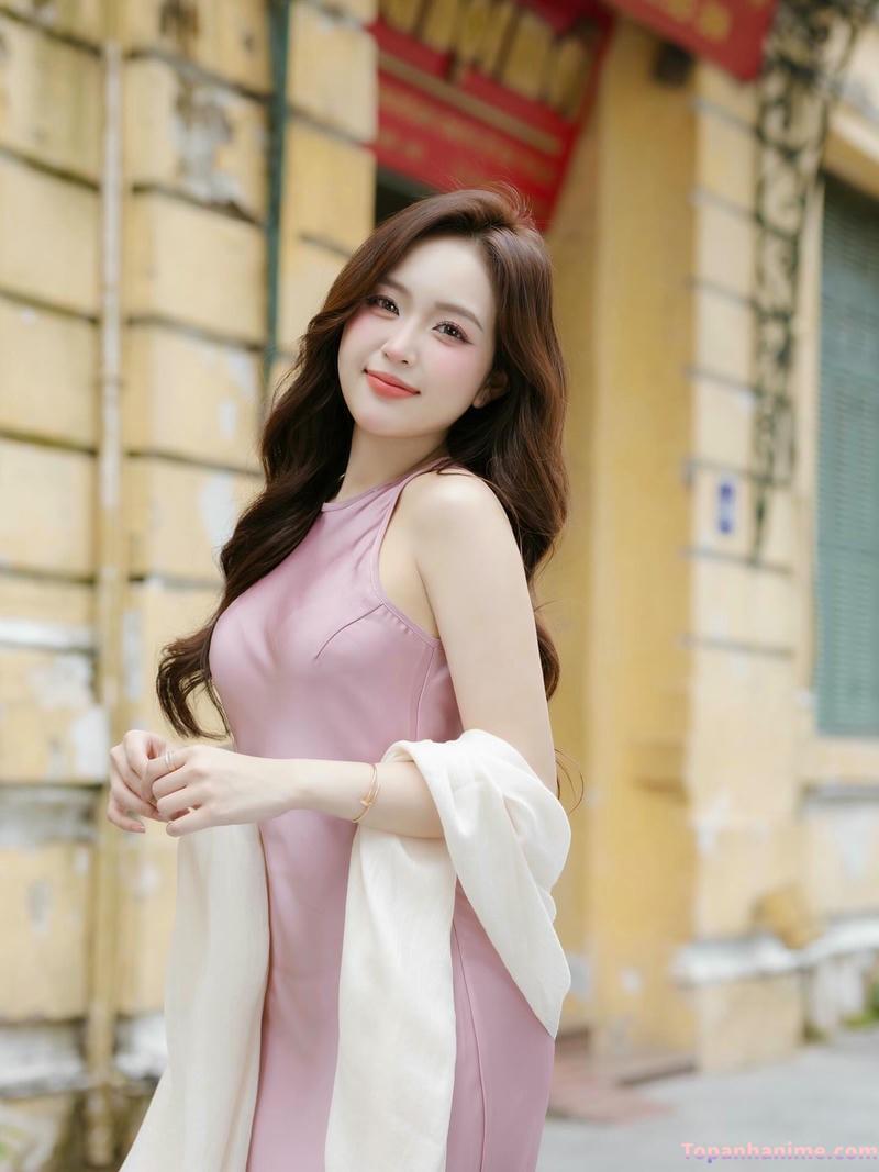 ảnh gái body áo dài